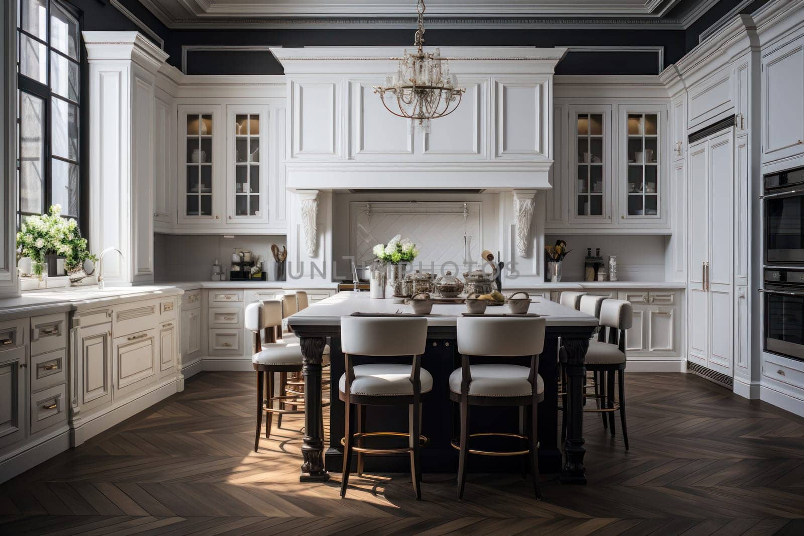 Luxurious Custom Residential Kitchen Upgrade Interior Generative AI.
