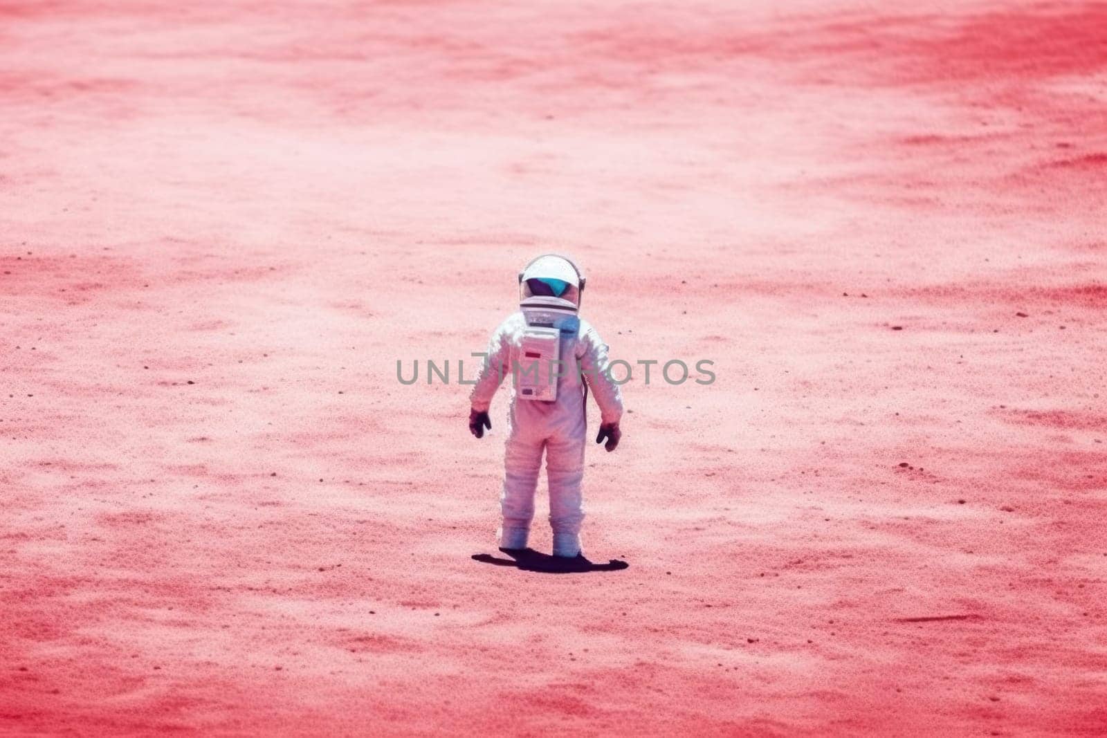 Lone Astronaut In Spacesuit Generative AI.