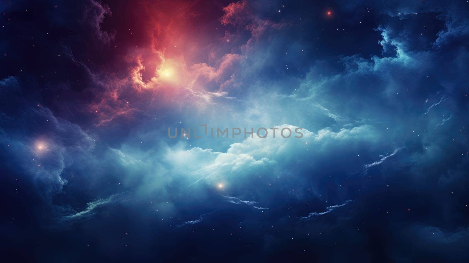 Creative design for wallpaper, background, poster. Futuristic space landscape. by natali_brill