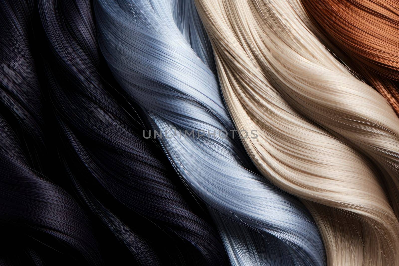 Silky hair colour for hair salon Generative AI by nijieimu