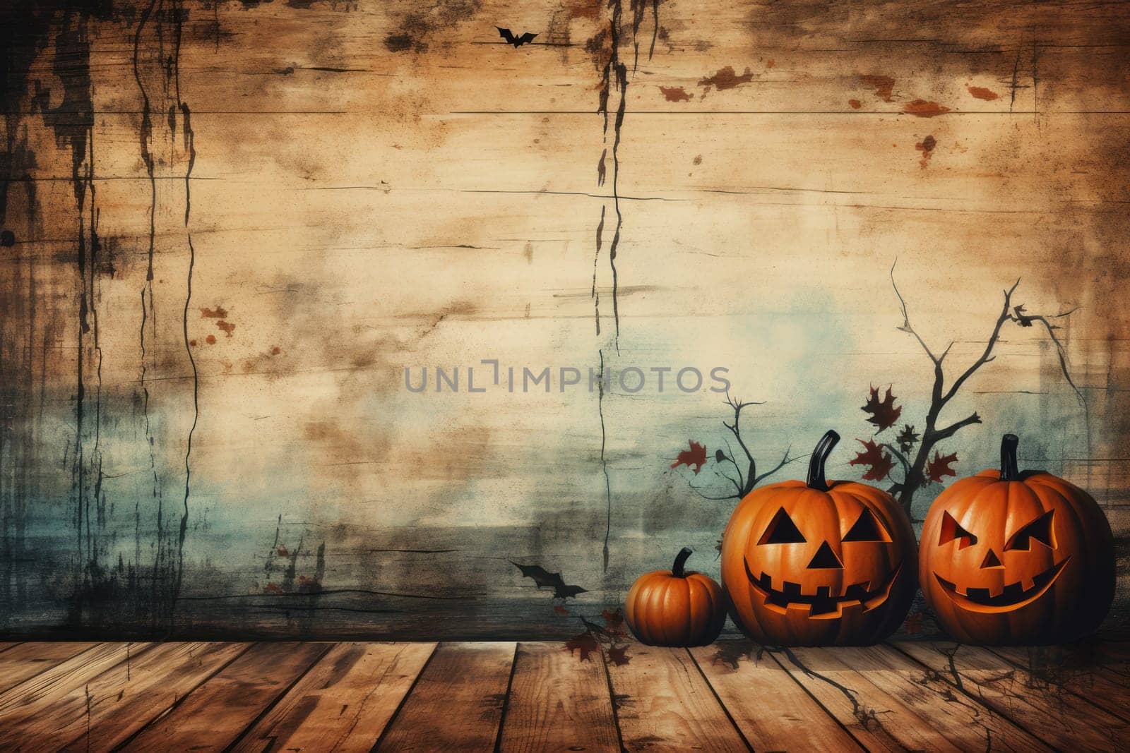 Halloween Day on the abstract background.