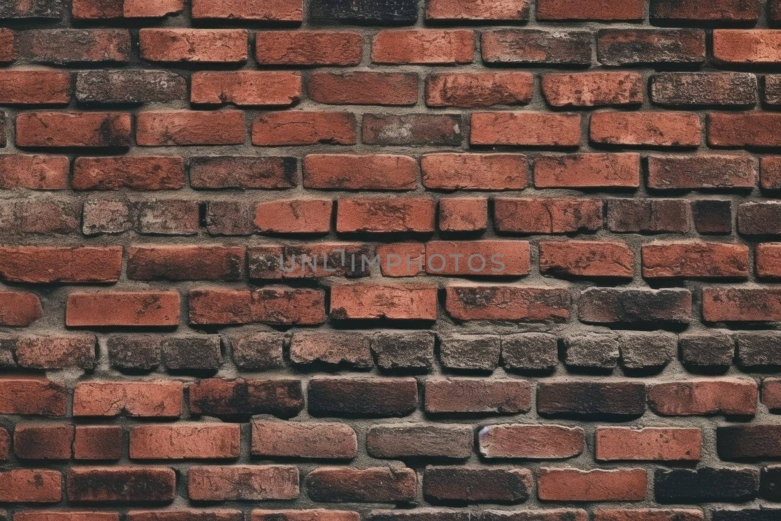 Wide Angle Vintage Red Brick Wall Background.