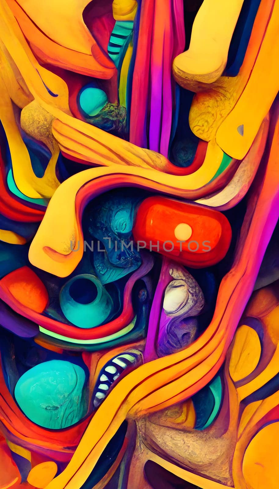 abstract colorful fluorescent neon background, neural network generated art by z1b