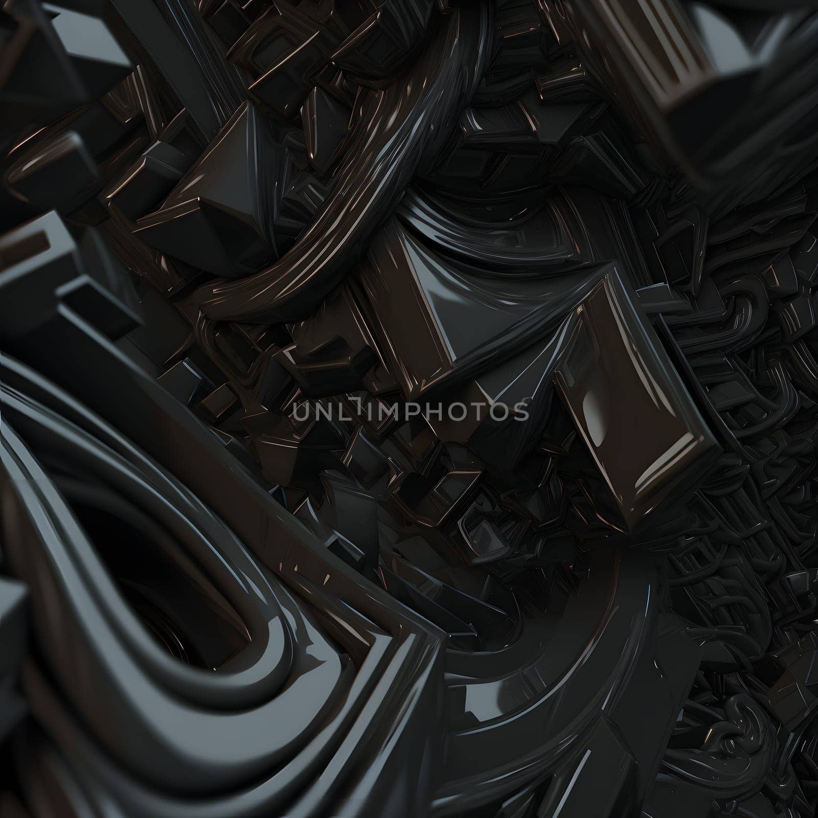 abstract black matter background, neural network generated art by z1b