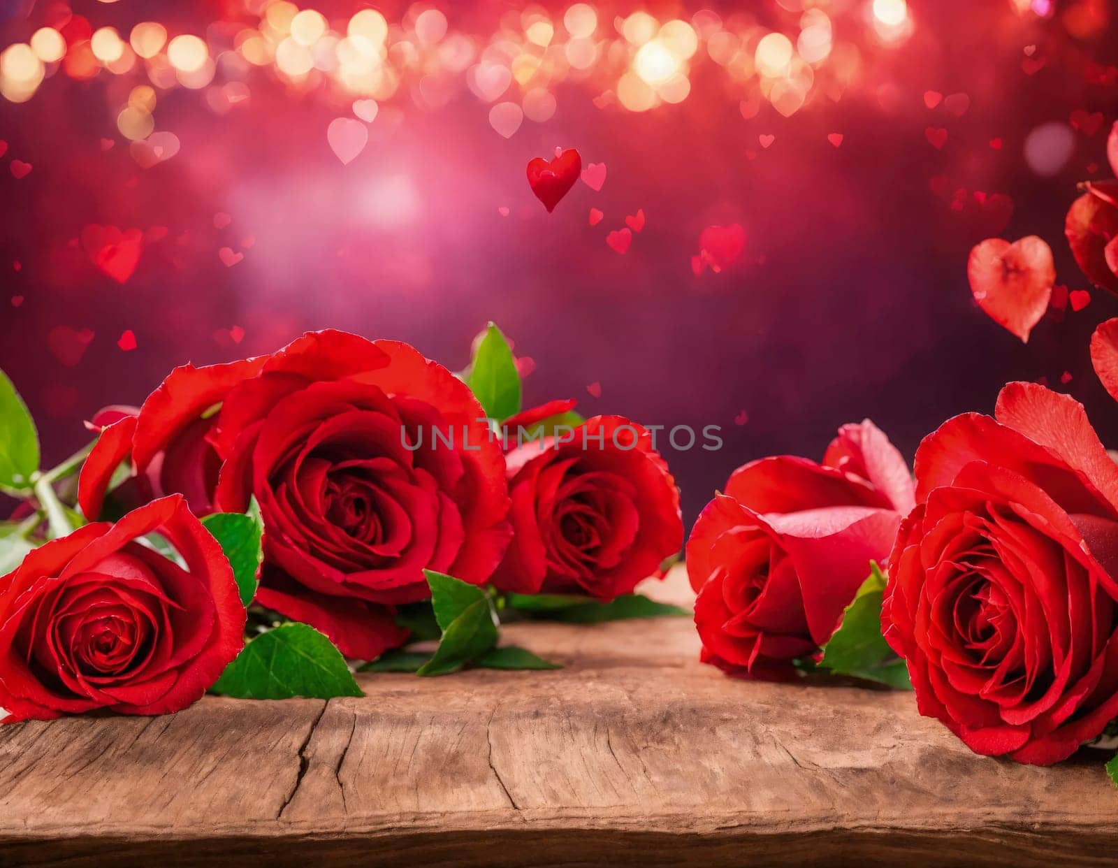 Banner postcard for Valentine's Day. generate ai beautiful