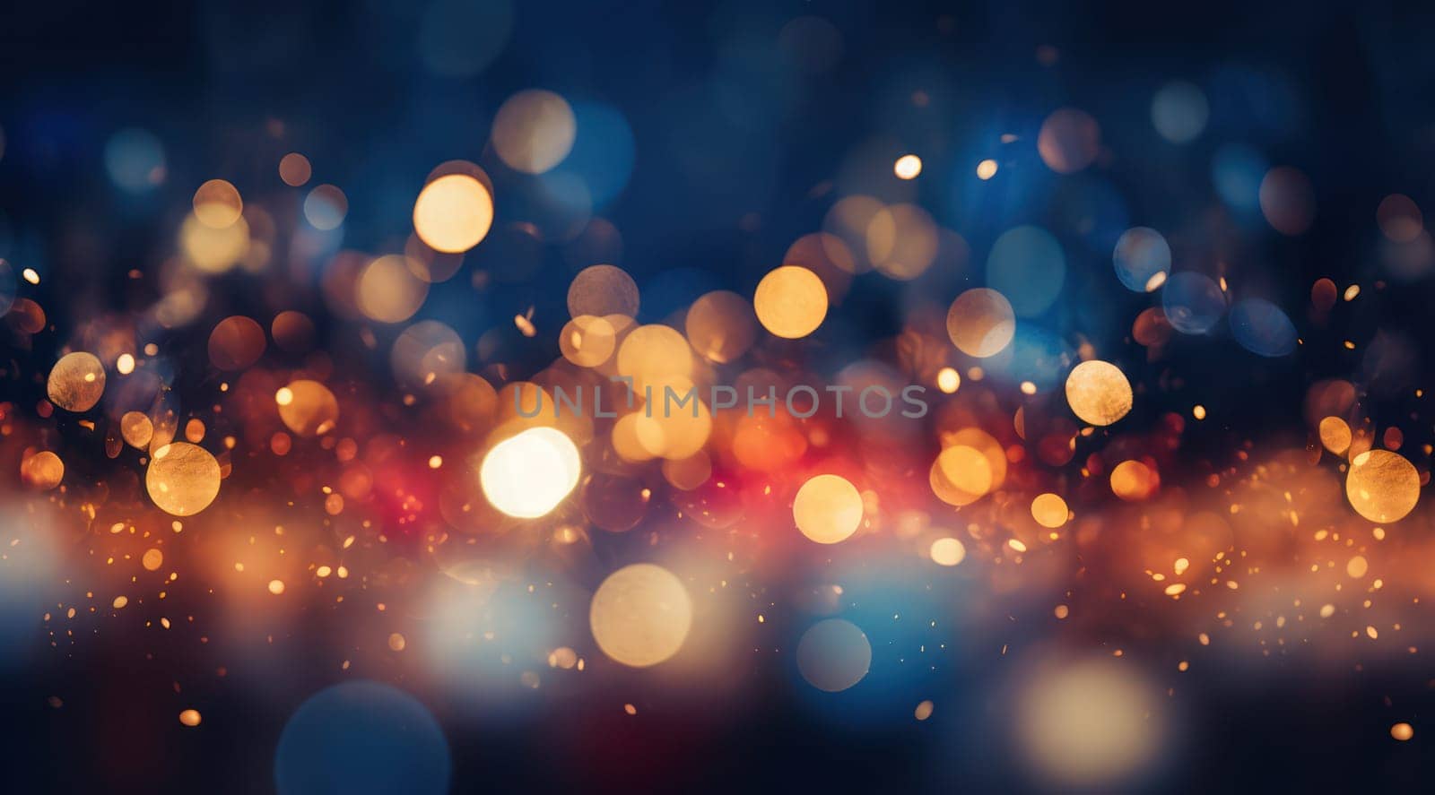 Abstract Glittering Bokeh: Festive Holiday Magic in a Colorful Blur