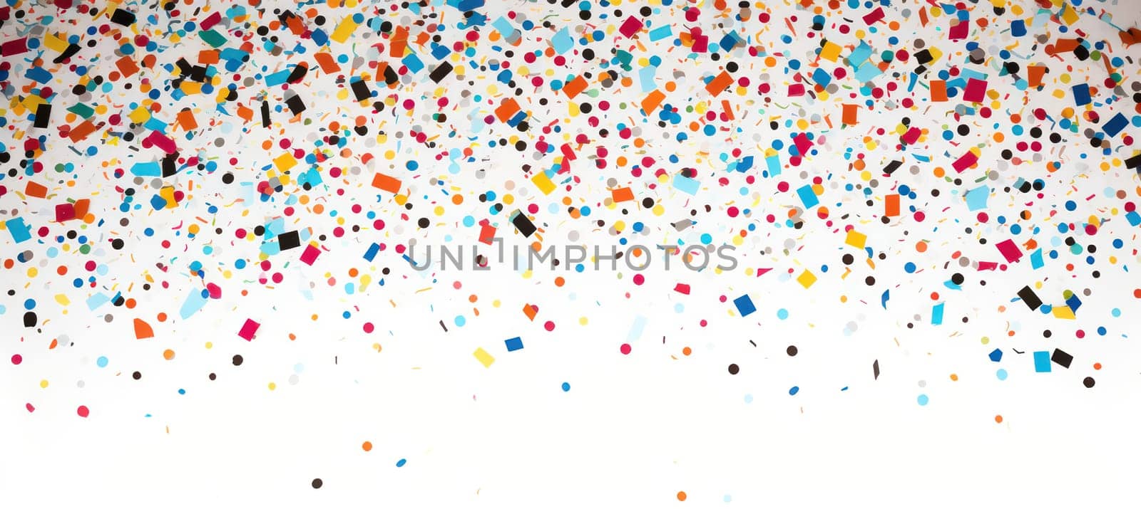 Abstract Colorful Confetti Explosion on Bright Background