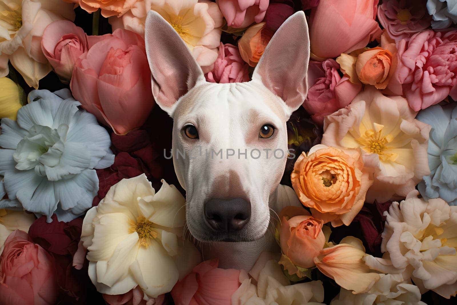 Adorable Pet: A Cute Canine Portrait in Nature's Beauty by Vichizh