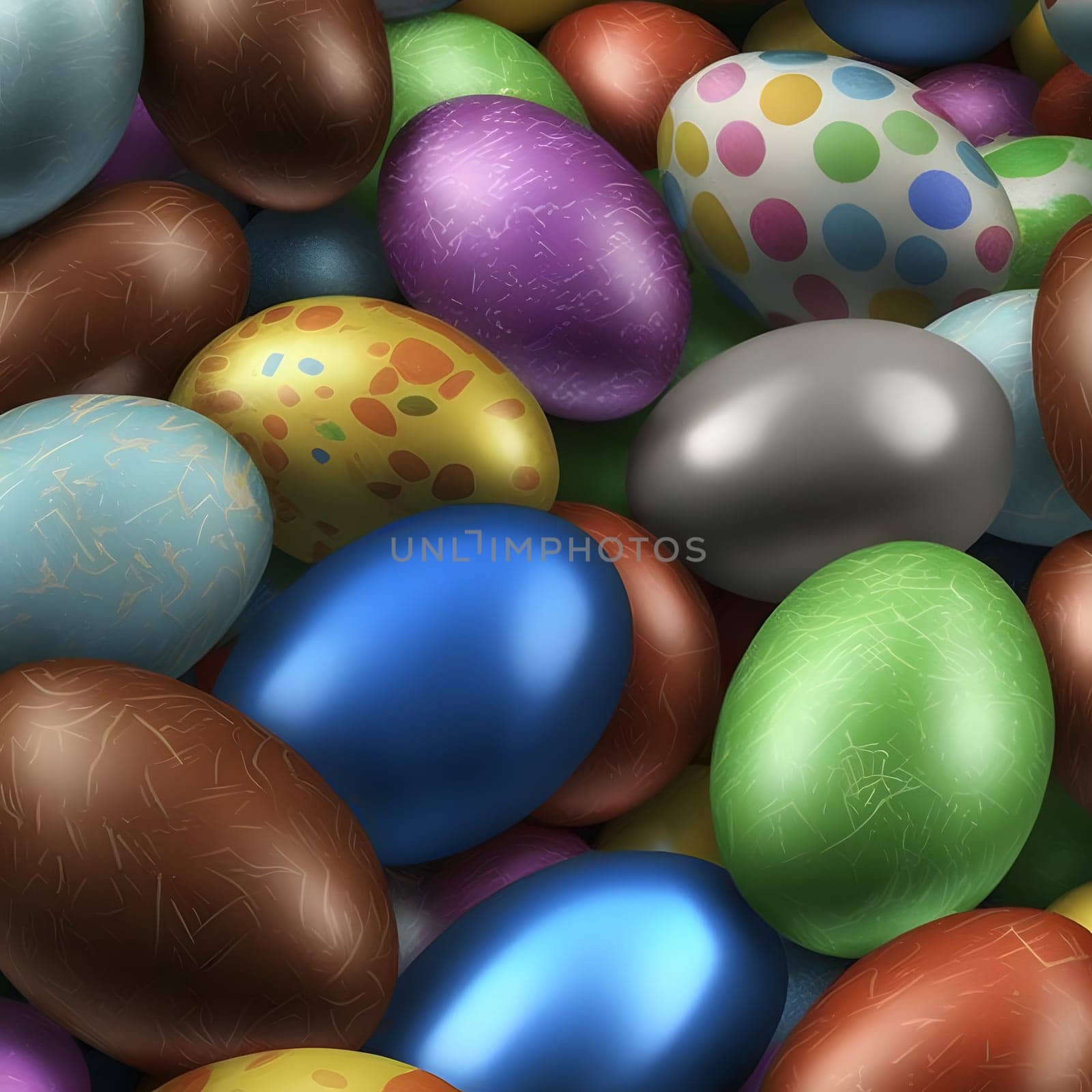 colorful easter eggs - full frame background, neural network generated art by z1b