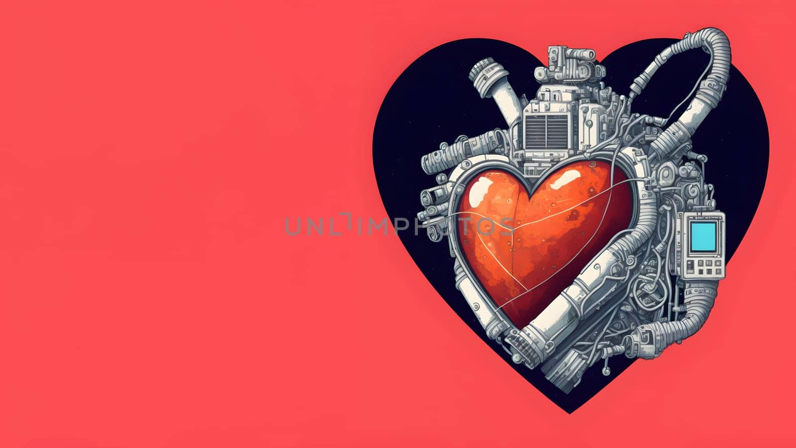 nasa space exploration style heart for cosmic valentines day celebration, neural network generated art. Digitally generated image. Not based on any actual scene or pattern.