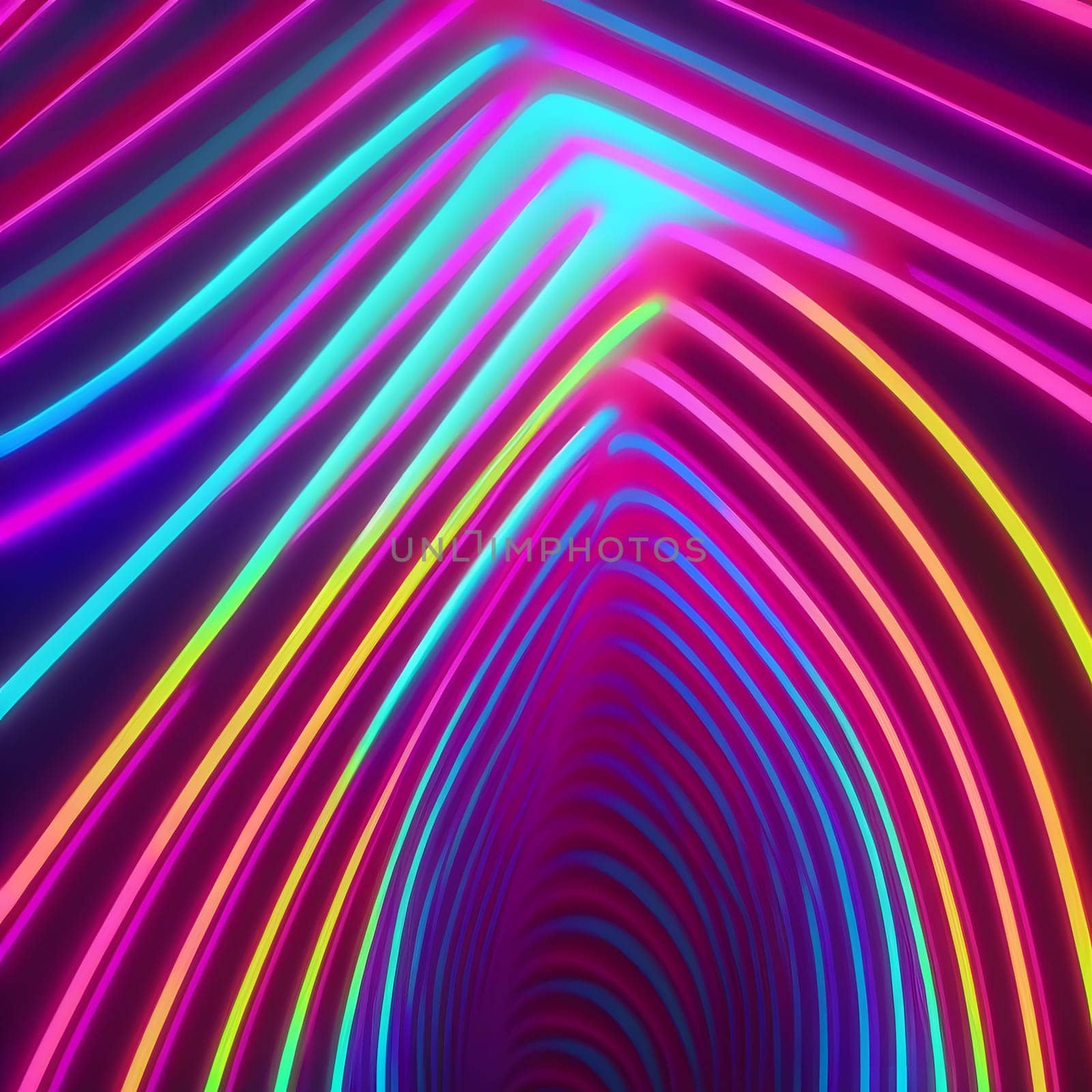 abstract colorful neon geometric lines background, neural network generated art. Digitally generated image. Not based on any actual scene or pattern.