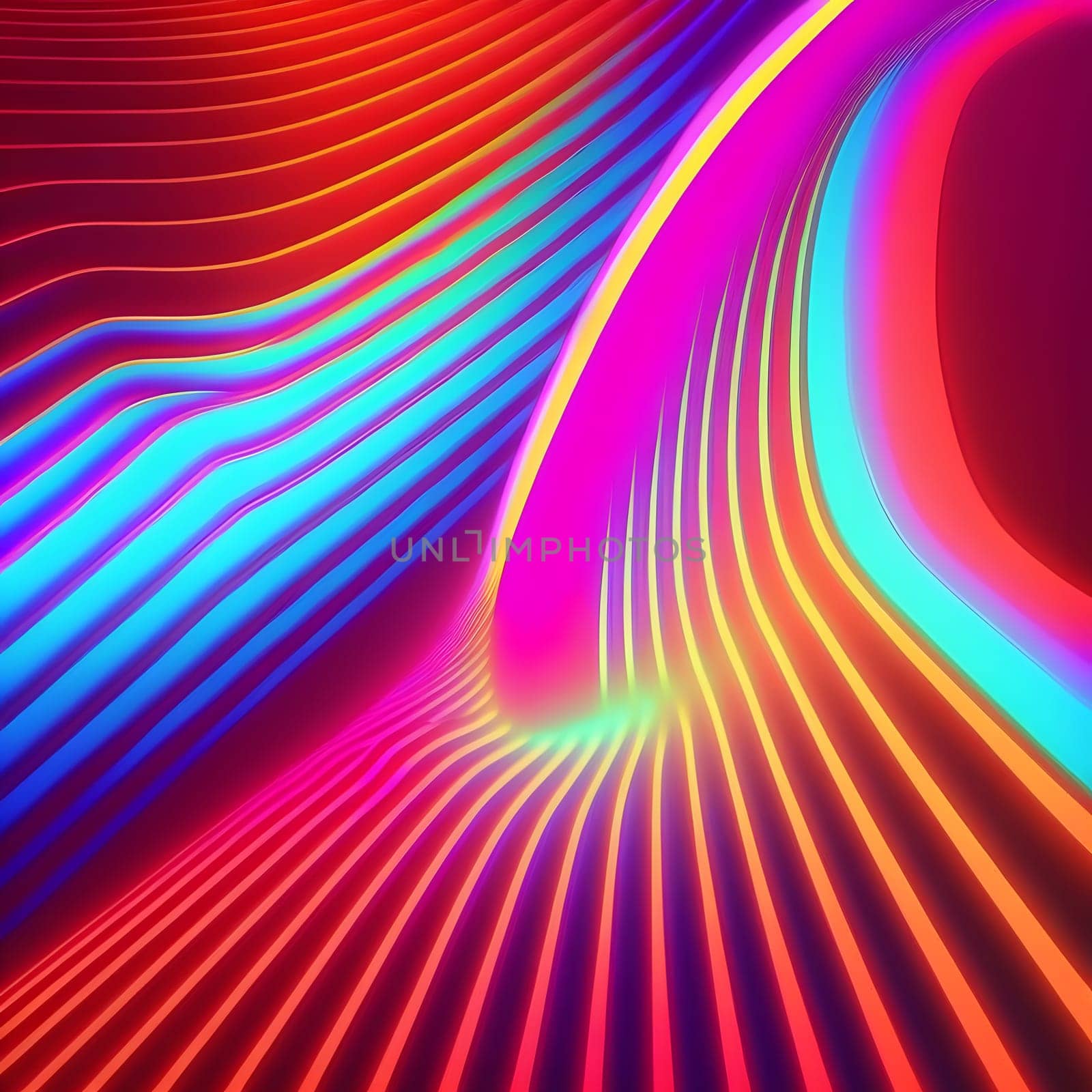 abstract colorful neon geometric lines background, neural network generated art. Digitally generated image. Not based on any actual scene or pattern.