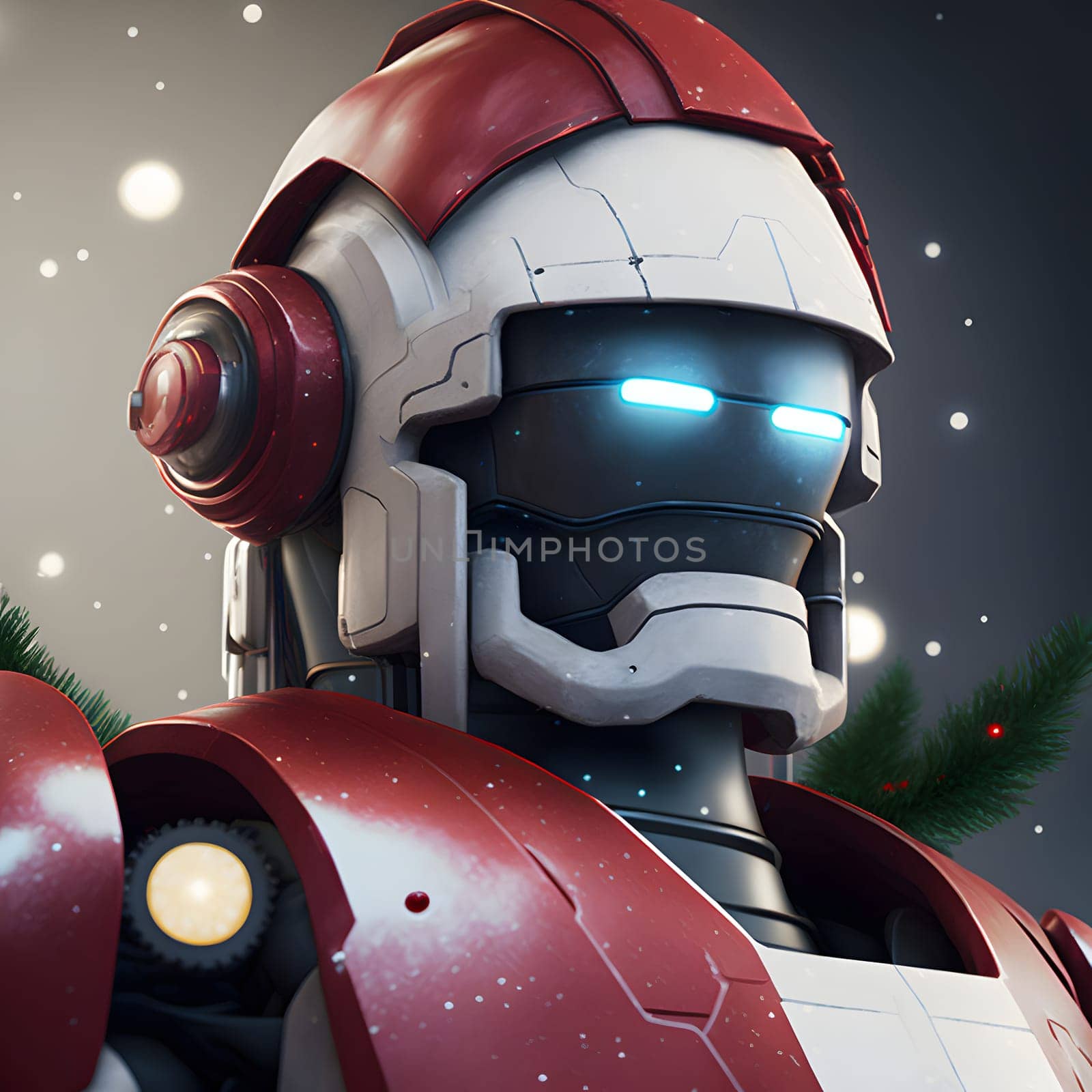 fantastic Santa Claus robot, neural network generated art by z1b