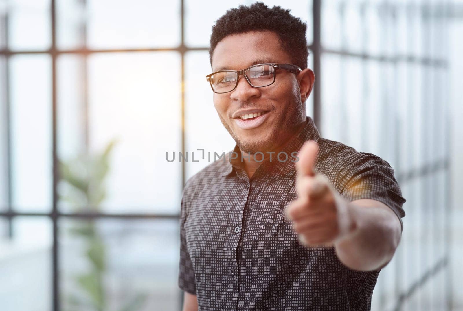 business, hiring and people concept - smiling businessman pointing to you