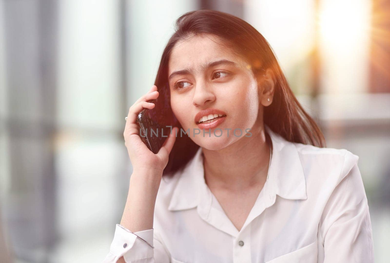 Informal Call. Young woman in glasses calling her friend, talking and asking about something, using laptop