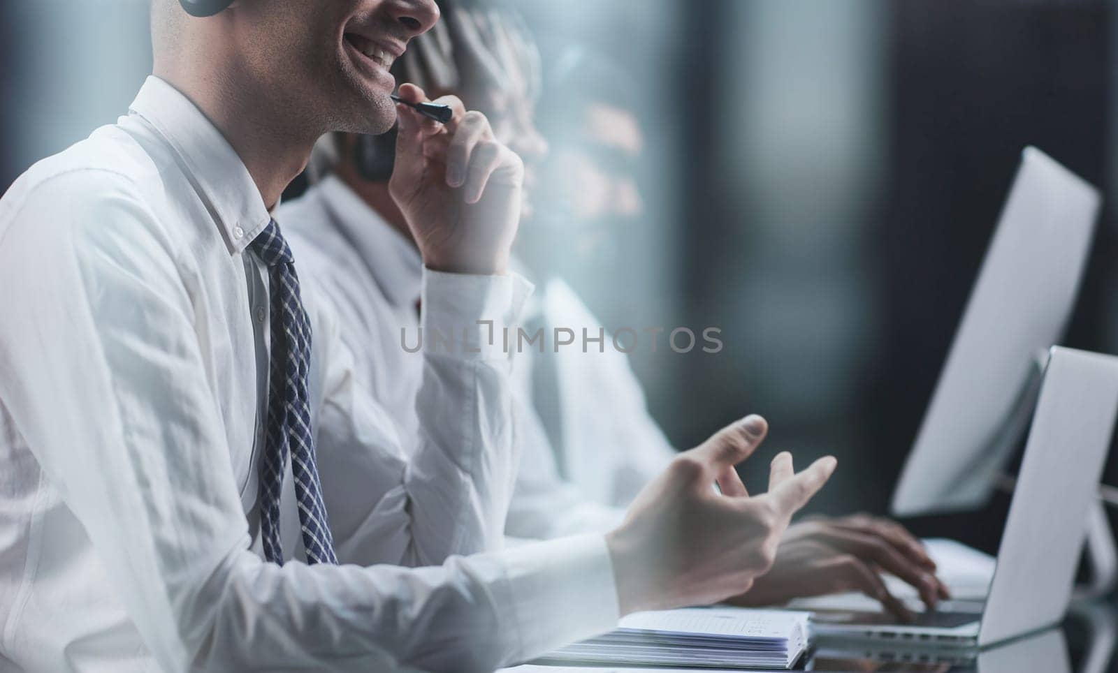 Group of business people working in office