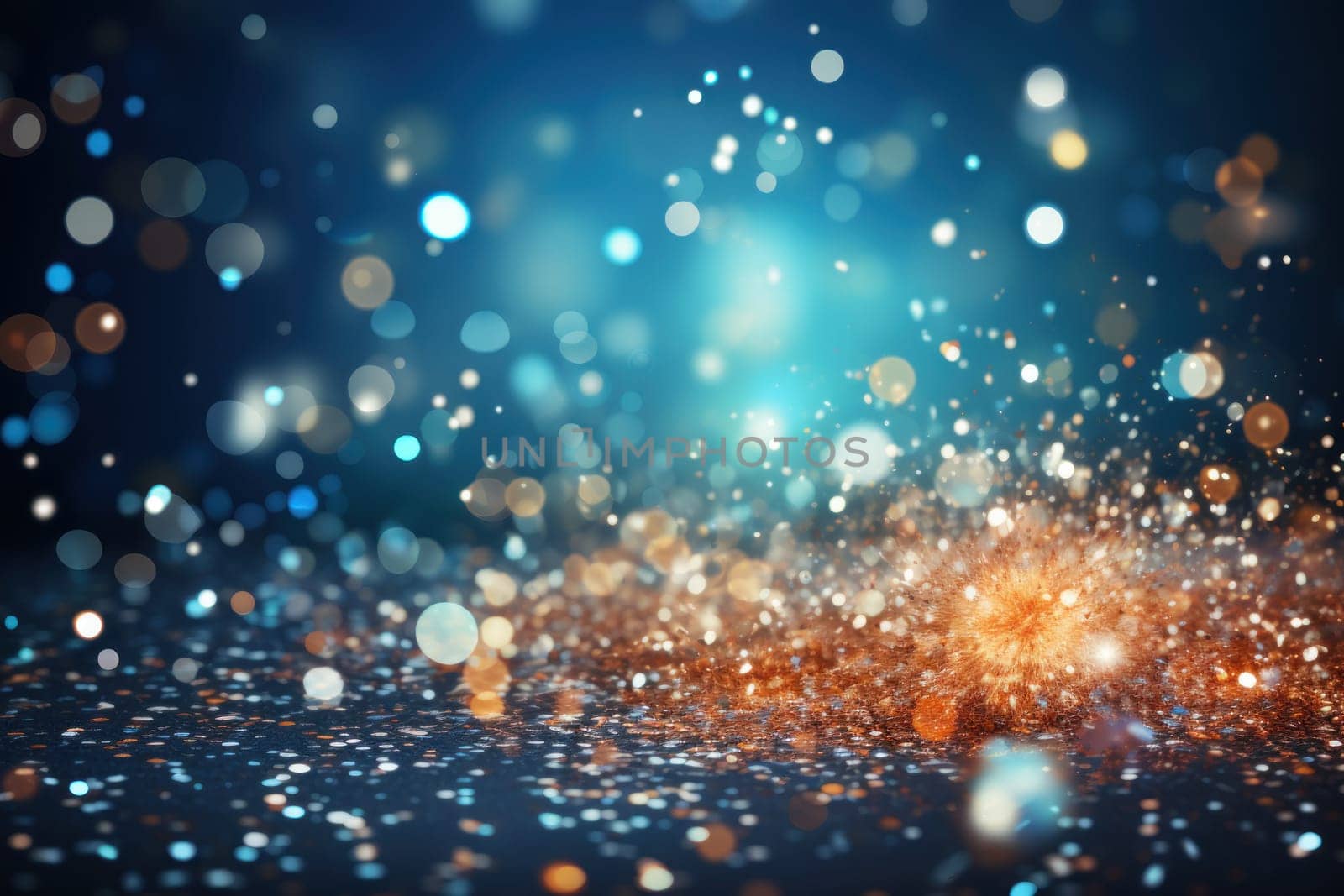 Happy New Year Celebration Sparkles. Generative AI.