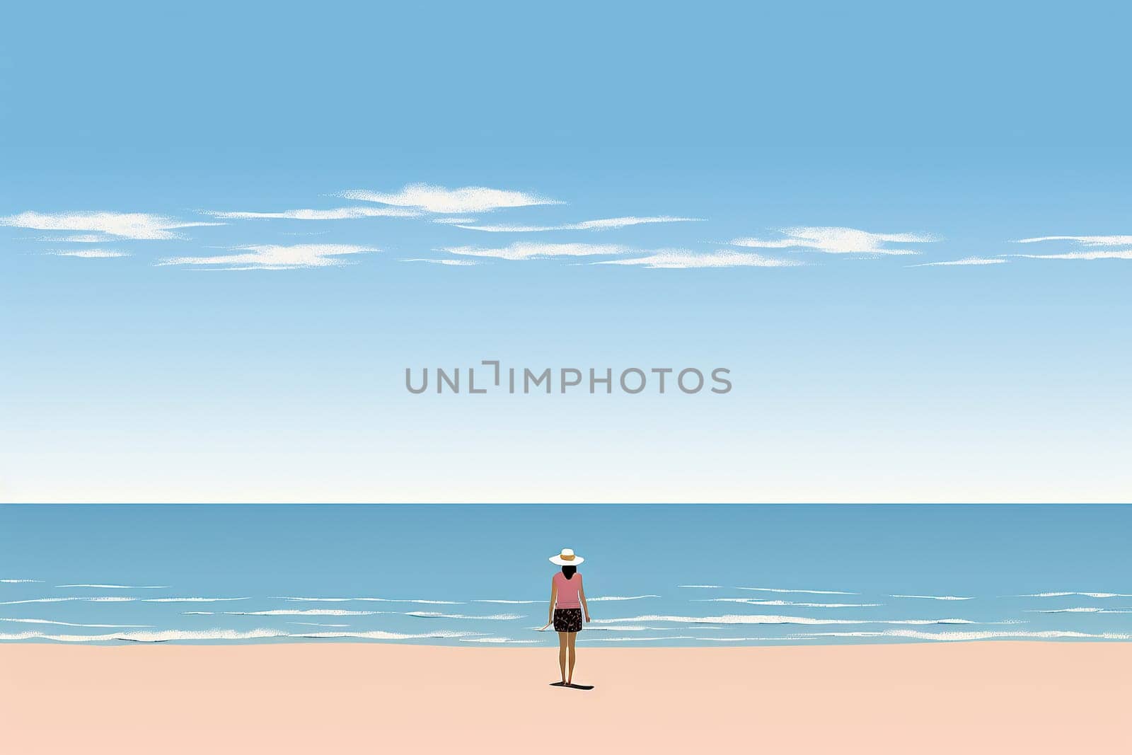 Minimal style background of beach, Good sunny day.