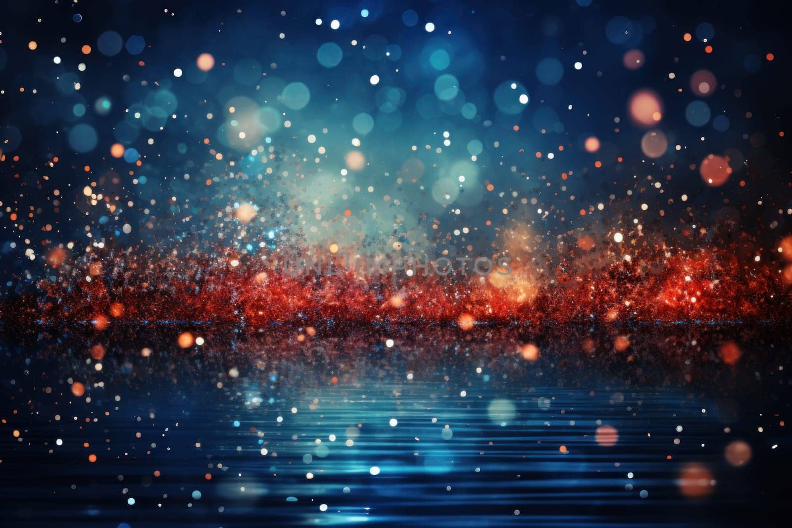 Happy New Year Celebration Sparkles. Generative AI.