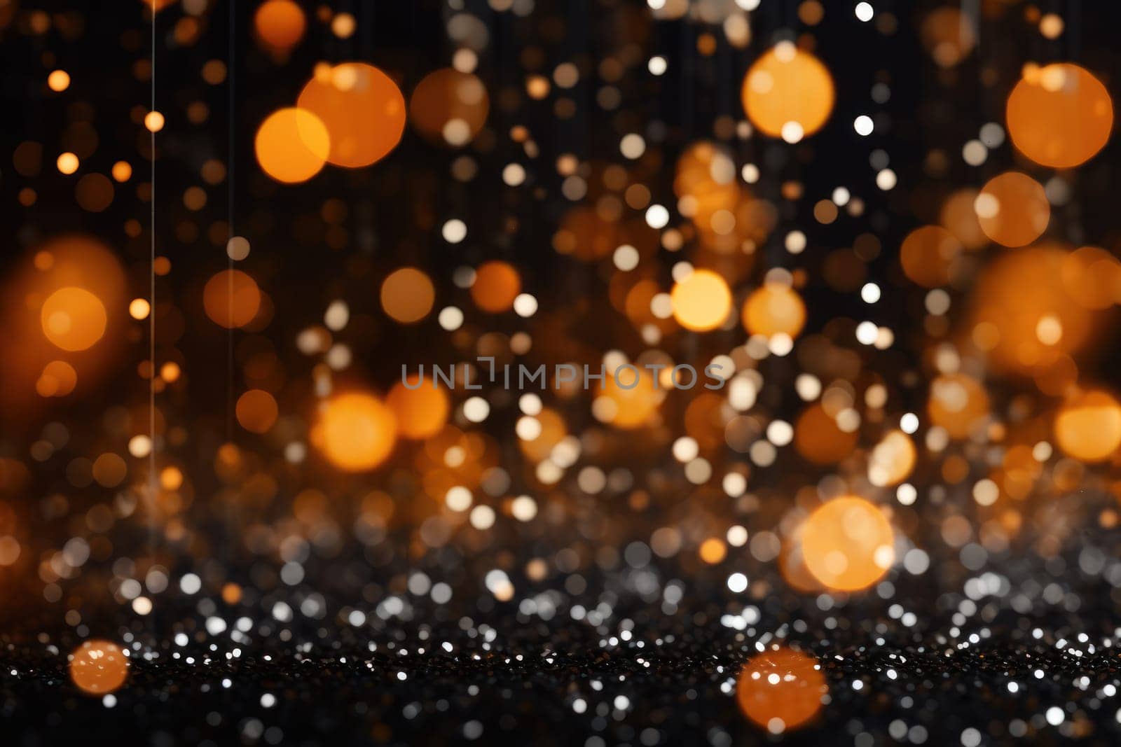 Halloween glitter glow Bokeh Light Background.