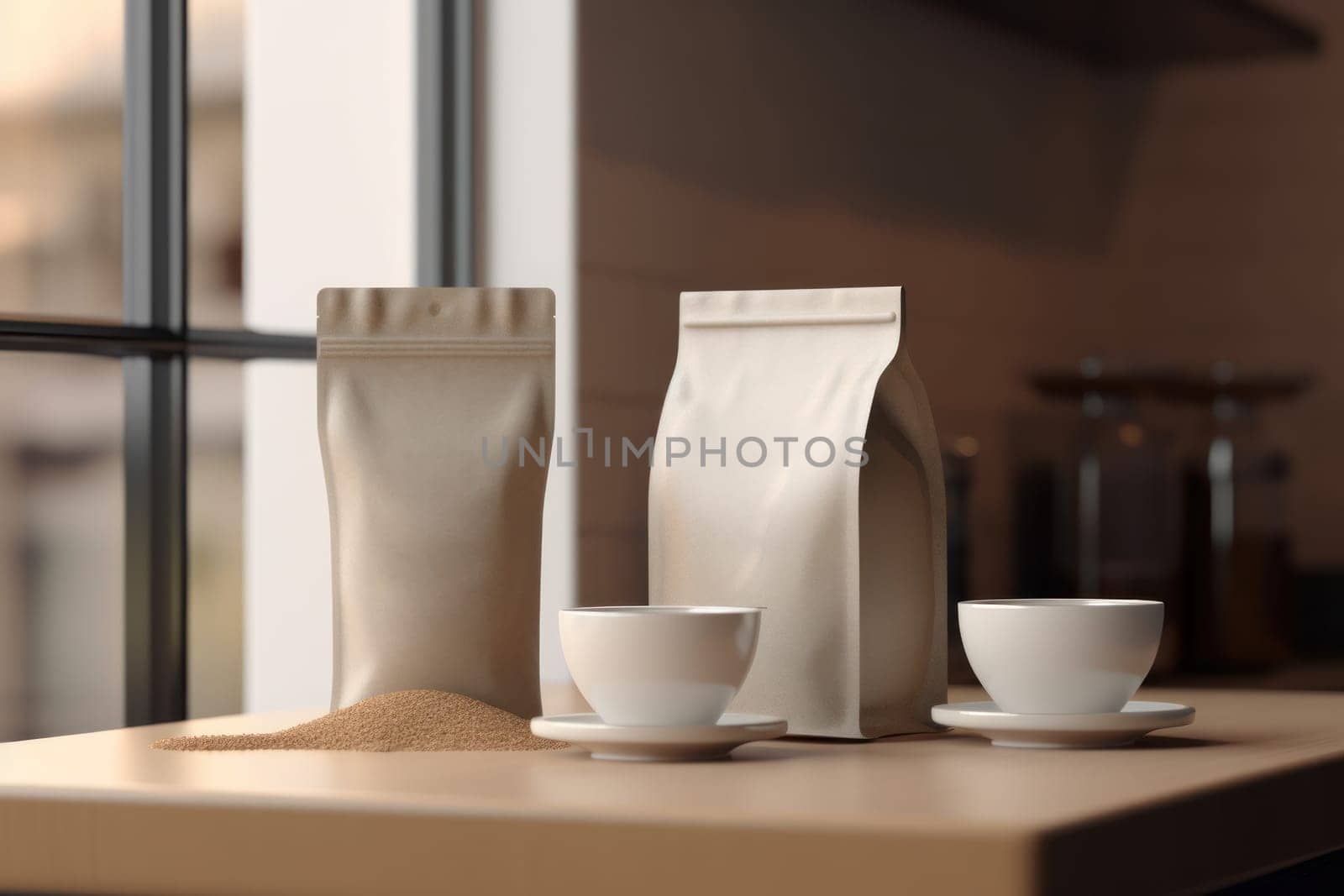 Mockup of Coffee Packaging Coffee Brand.