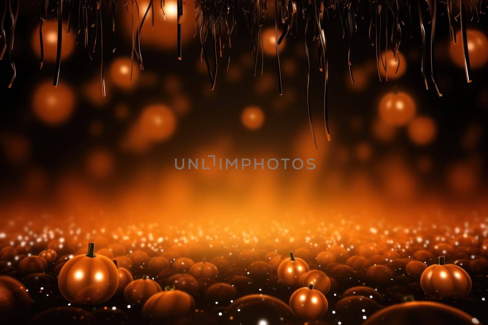 Halloween glitter glow Bokeh Light Background.