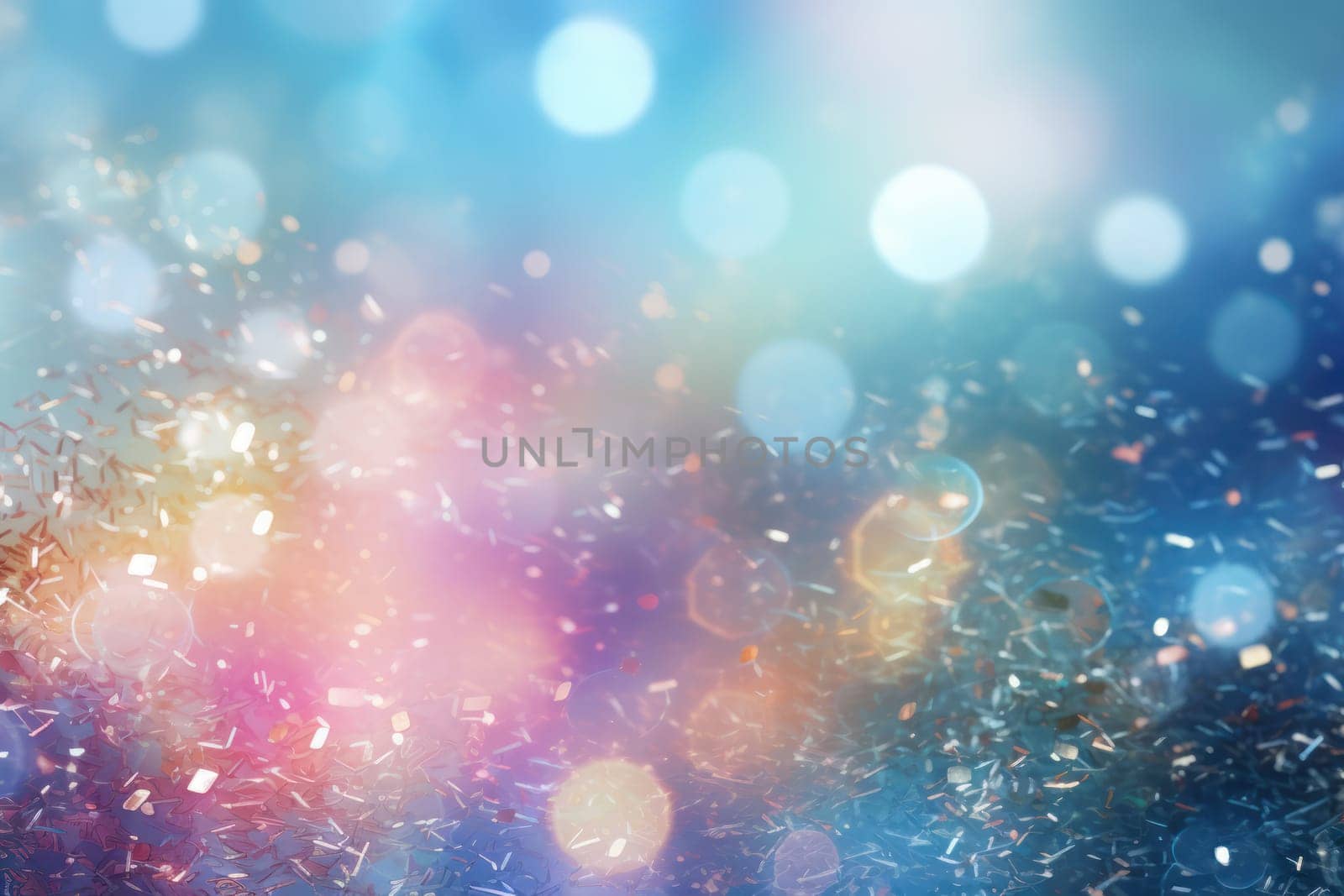 Abstract blurred rainbow glitter background Bright and colorful background.