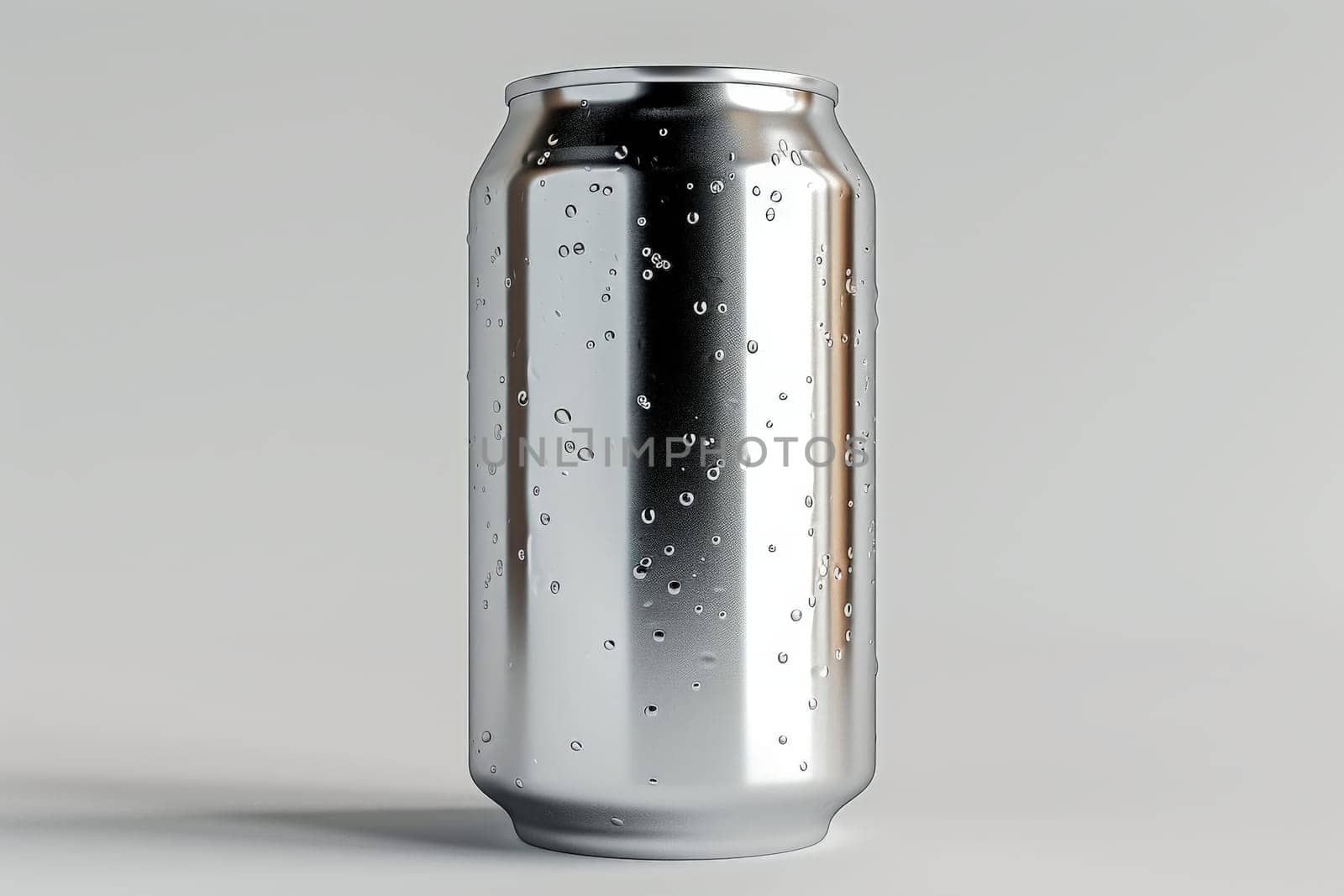 aluminum can mockup on white backgroud. Generative AI.