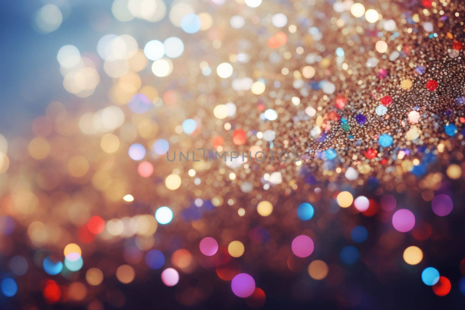 Abstract blurred rainbow glitter background Bright and colorful background.