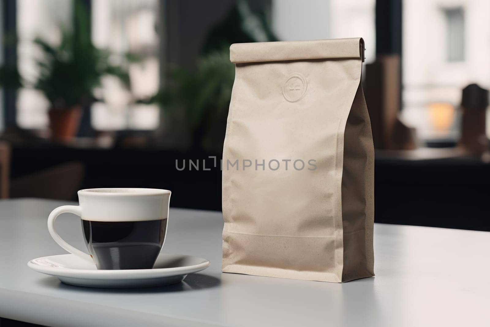 Mockup of Coffee Packaging Coffee Brand.