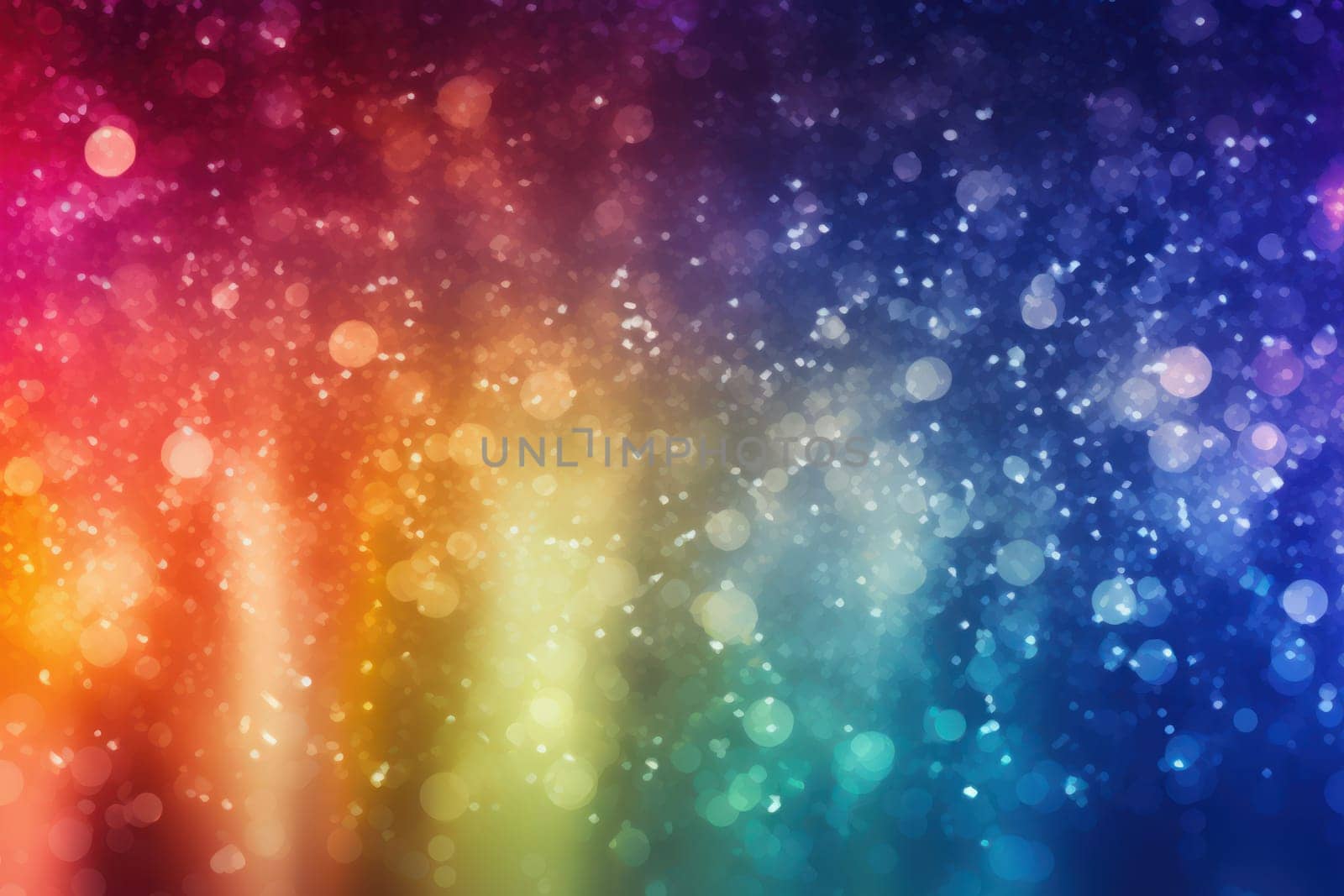 Abstract blurred rainbow glitter background Bright and colorful background.