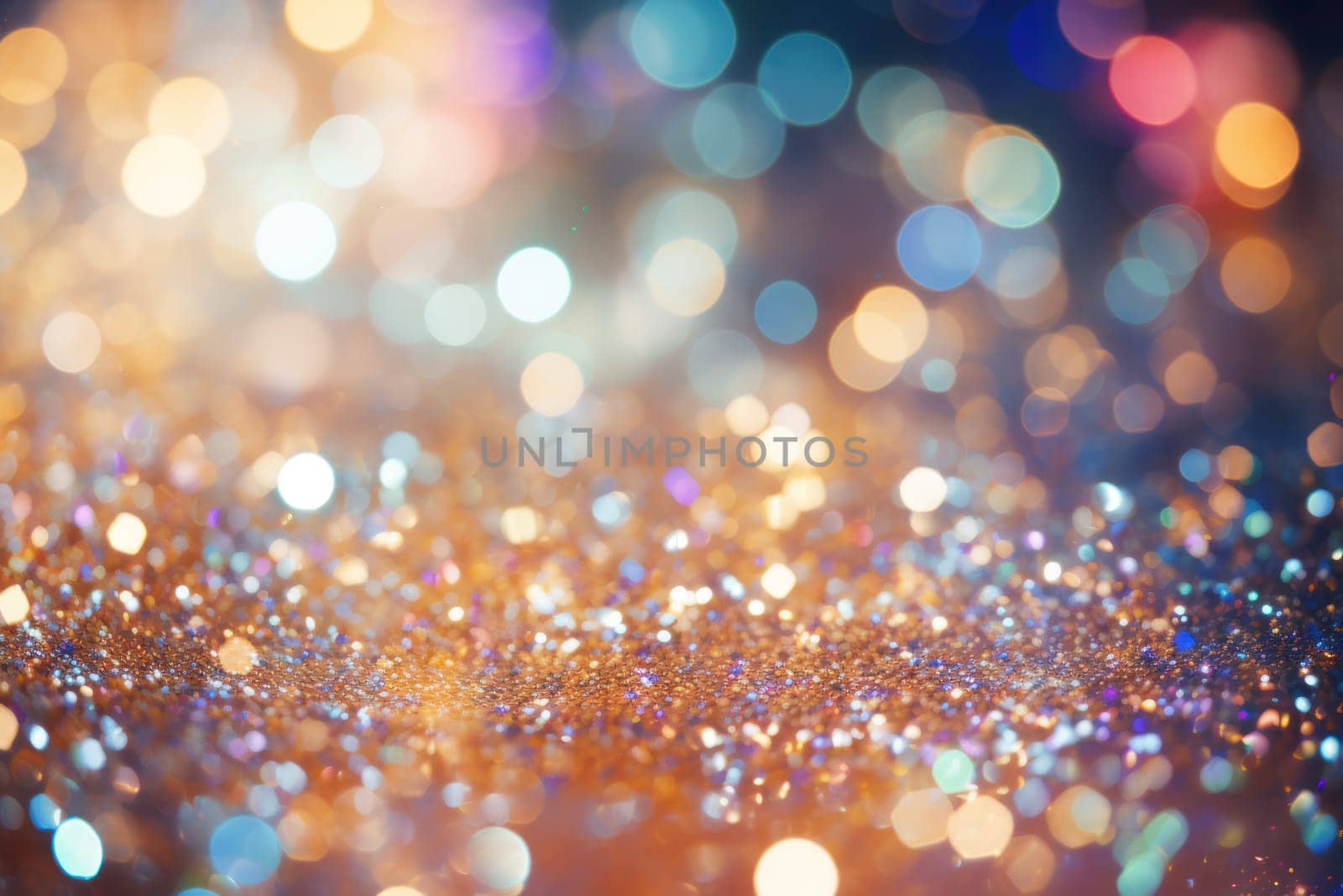 Abstract blurred rainbow glitter background Bright and colorful background.