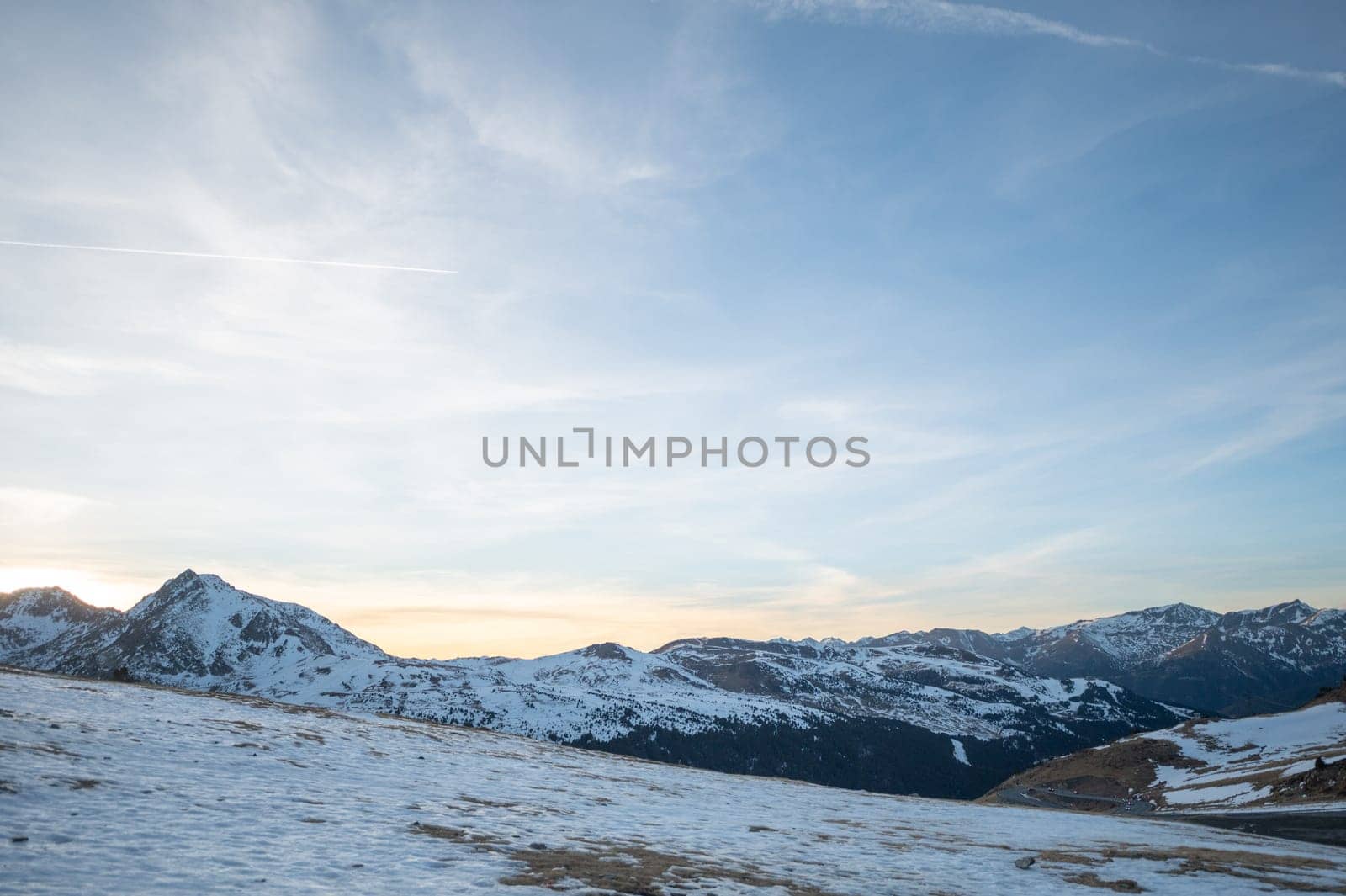 Mountains in the Pyrenees from the Grandvalira ski resort in Andorra by martinscphoto