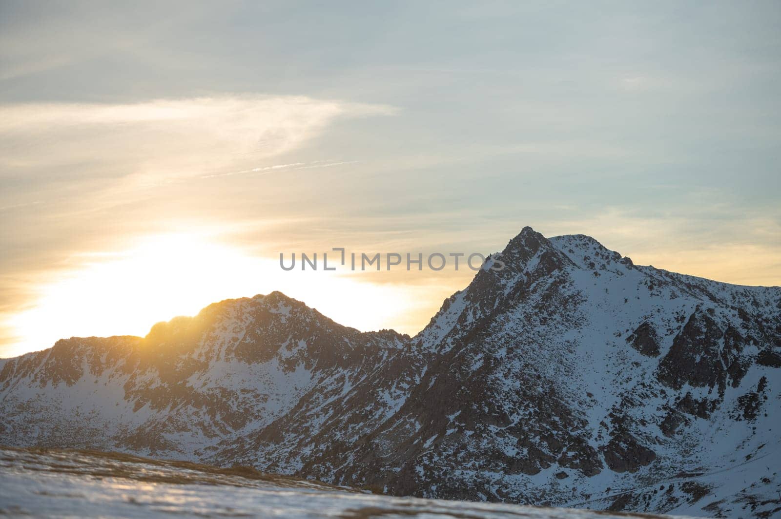 Mountains in the Pyrenees from the Grandvalira ski resort in Andorra by martinscphoto