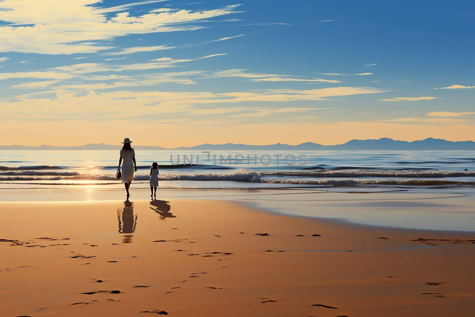 Minimal style background of beach, Good sunny day.
