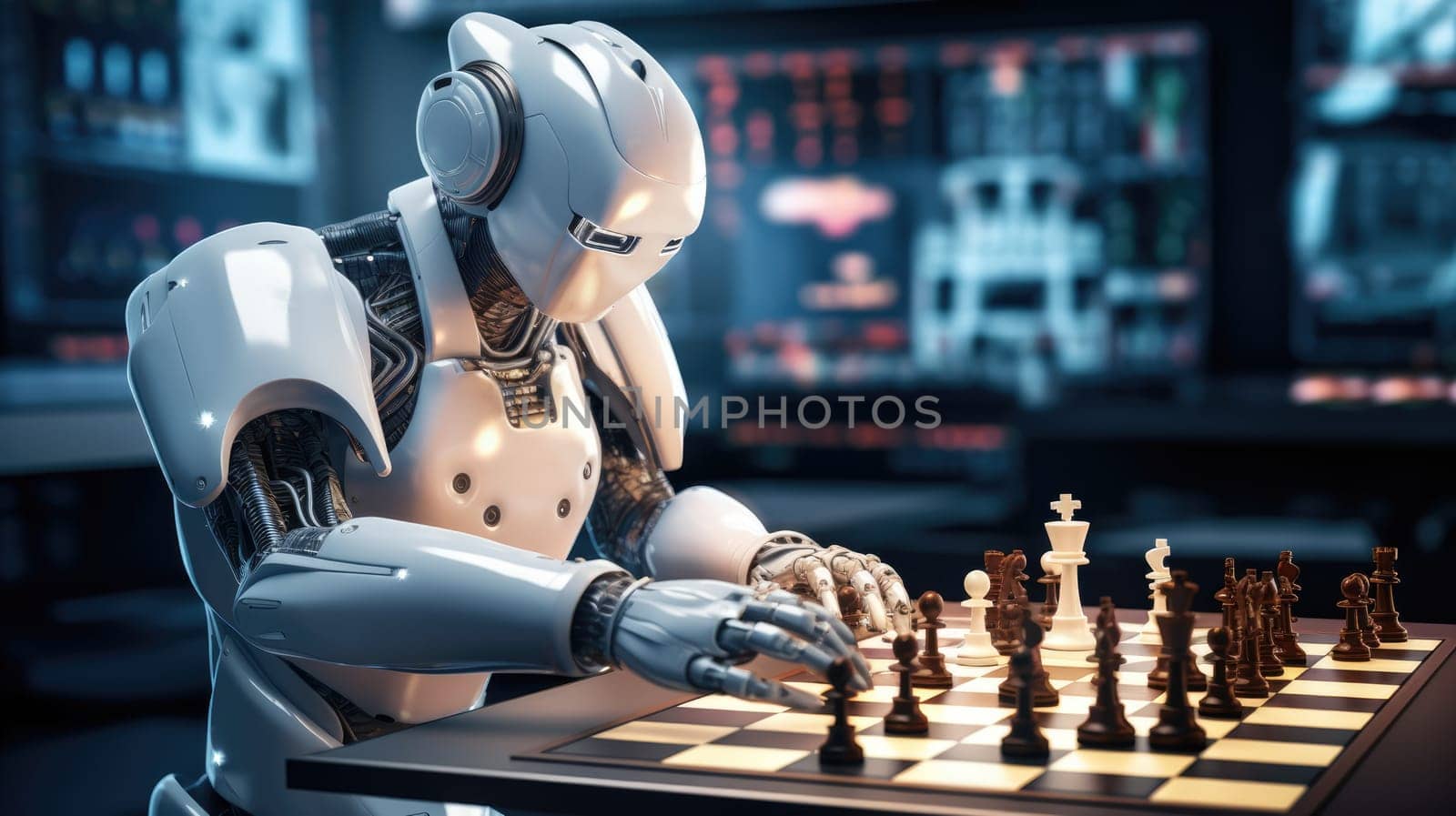A gaming robot trained to play chess AI