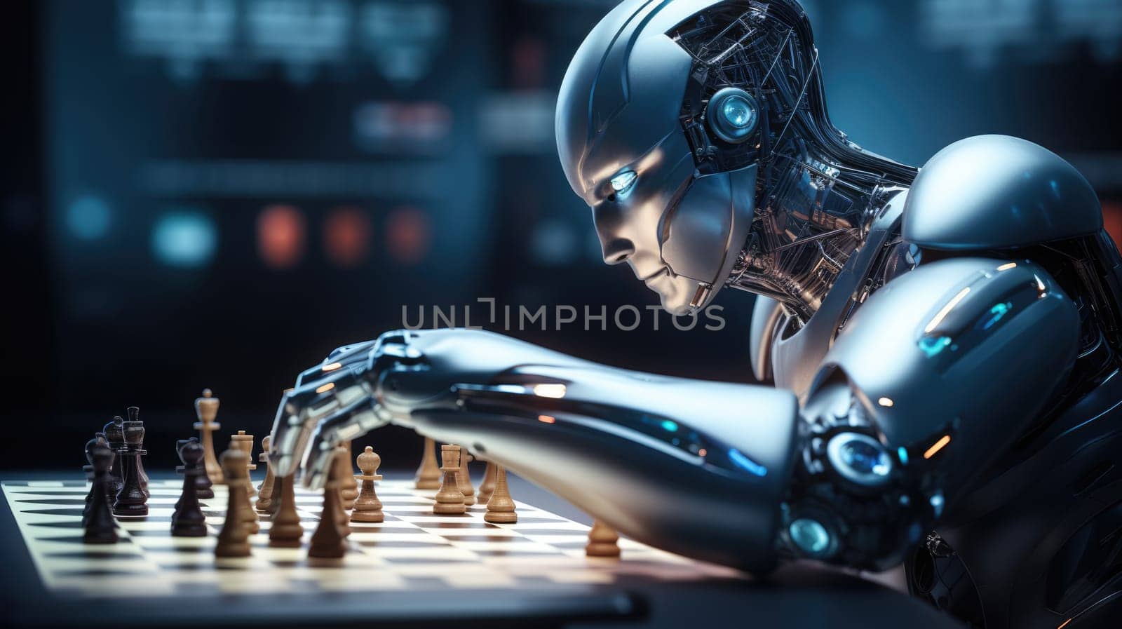 A gaming robot trained to play chess AI