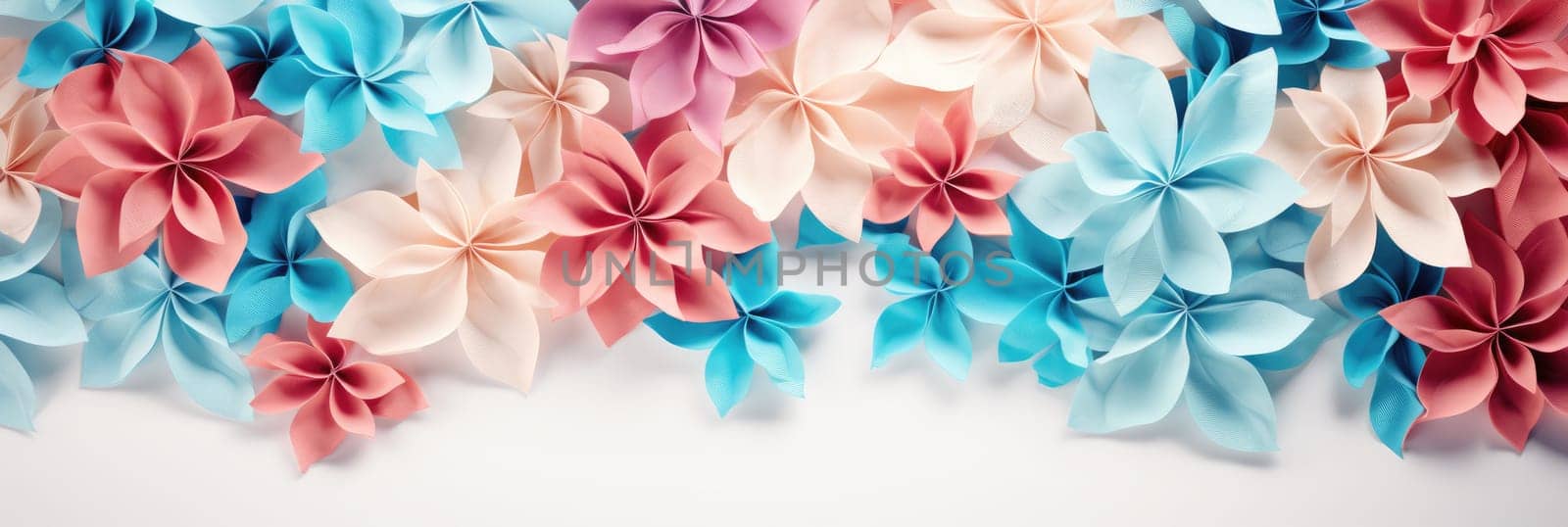 Bright background with a floral pattern. Wide format banner by natali_brill