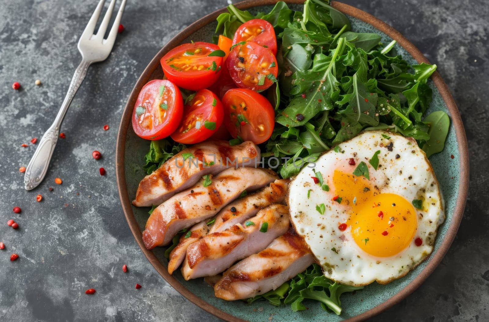 Breakfast with chicken and egg by gcm