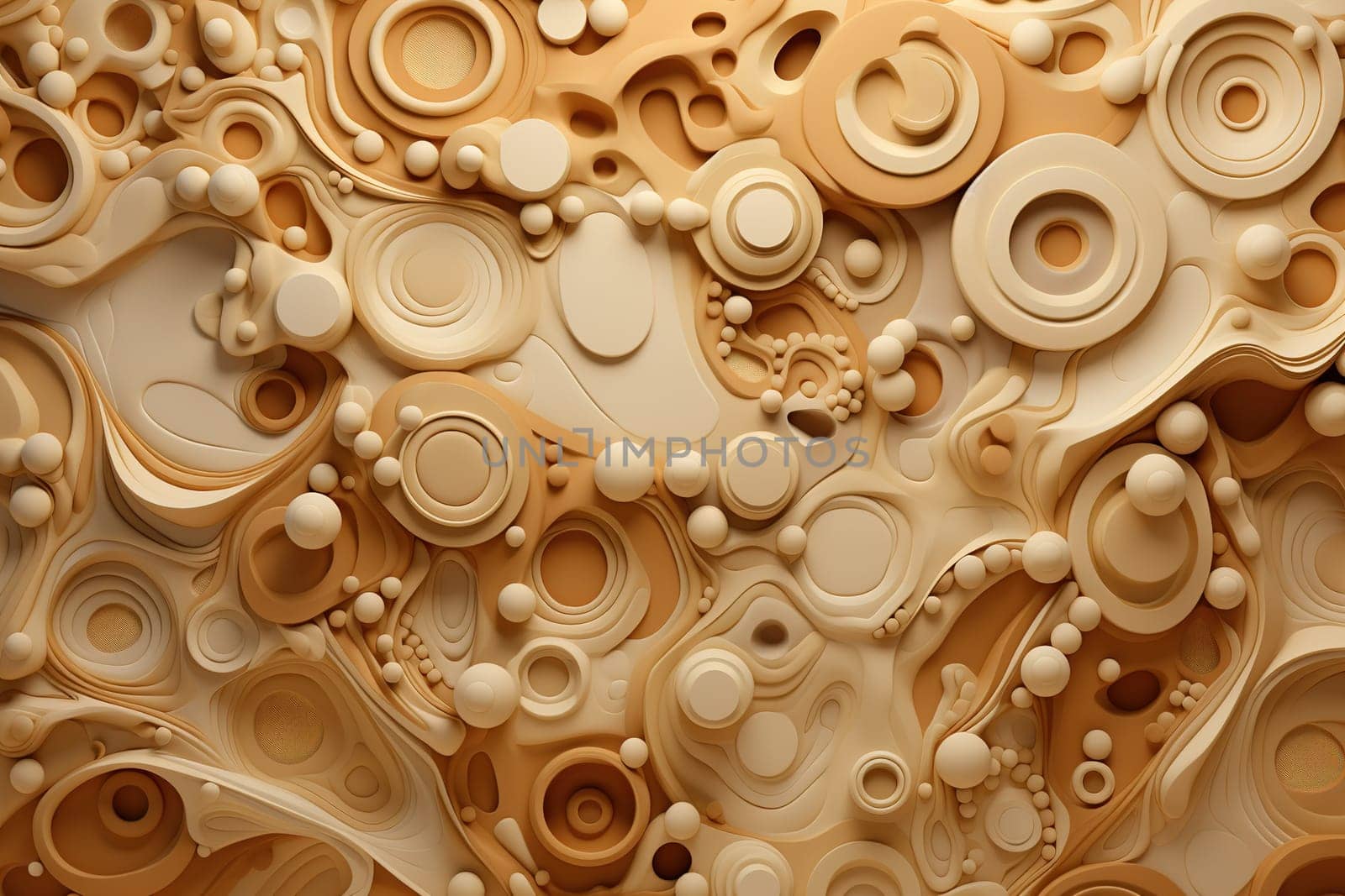 Abstract creamy shapes and organic textures, ideal for modern art pieces, neutral wallpapers, or elegant graphic designs.. Generative AI