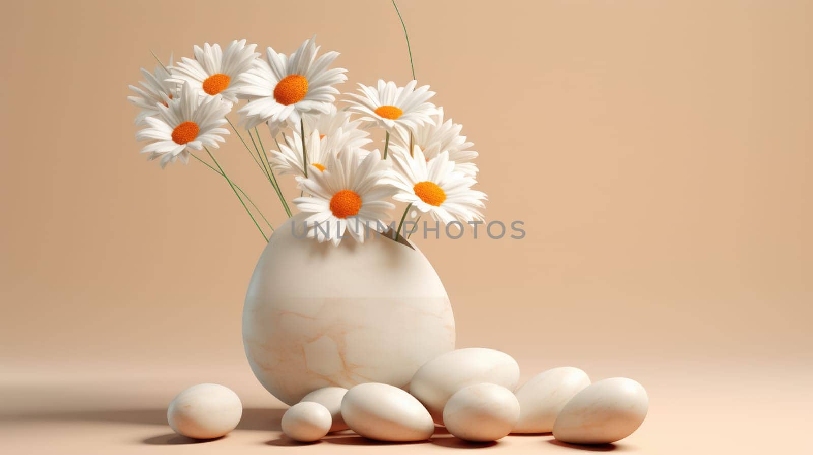 White Spring: Floral Bouquet on Wooden Table, a Bright and Fresh Decoration for a Rustic Holiday Card