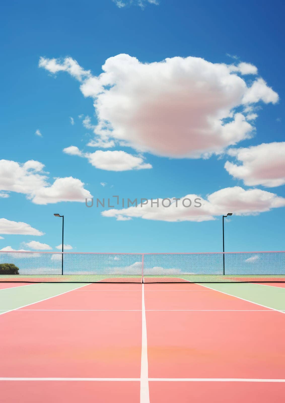 Active Tennis Game on a Vibrant Court by Vichizh