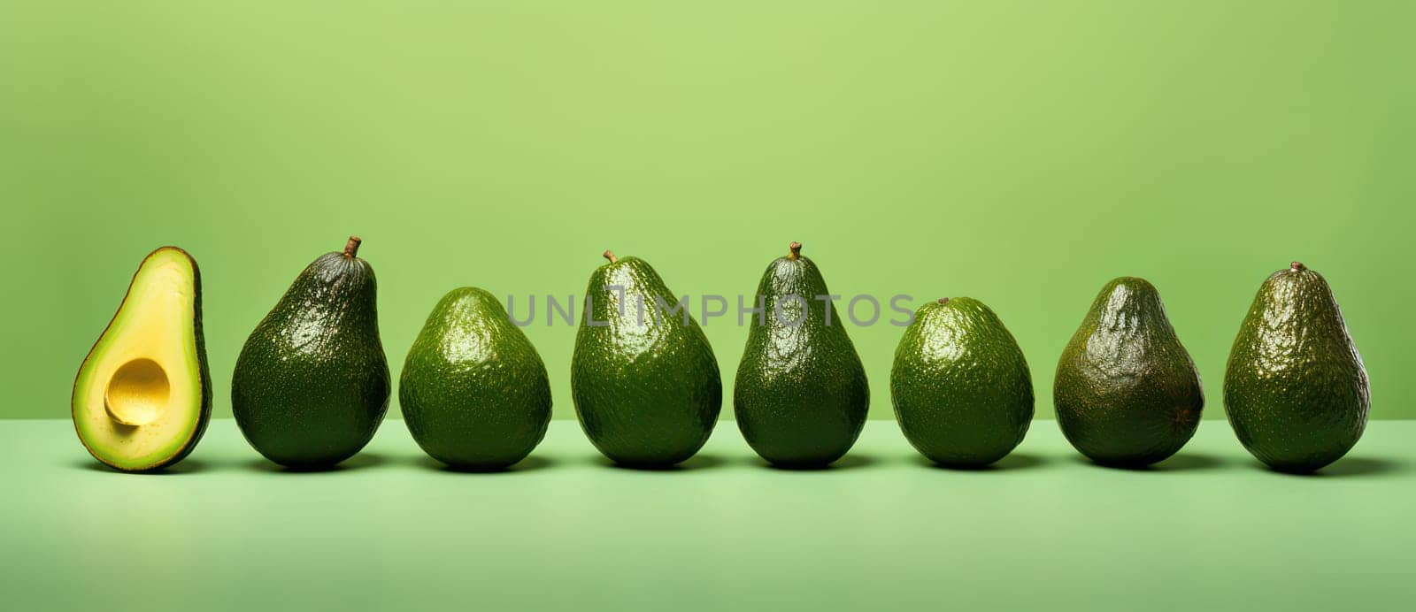 Fresh, Ripe Avocado: A Vibrant Half of Exotic Green Nourishment with Organic Vibes by Vichizh