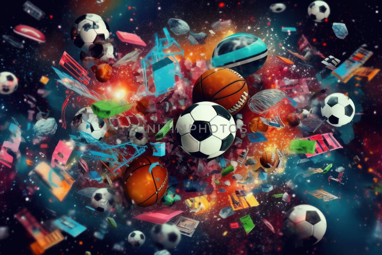 Sports Background Advertising sport life concept.