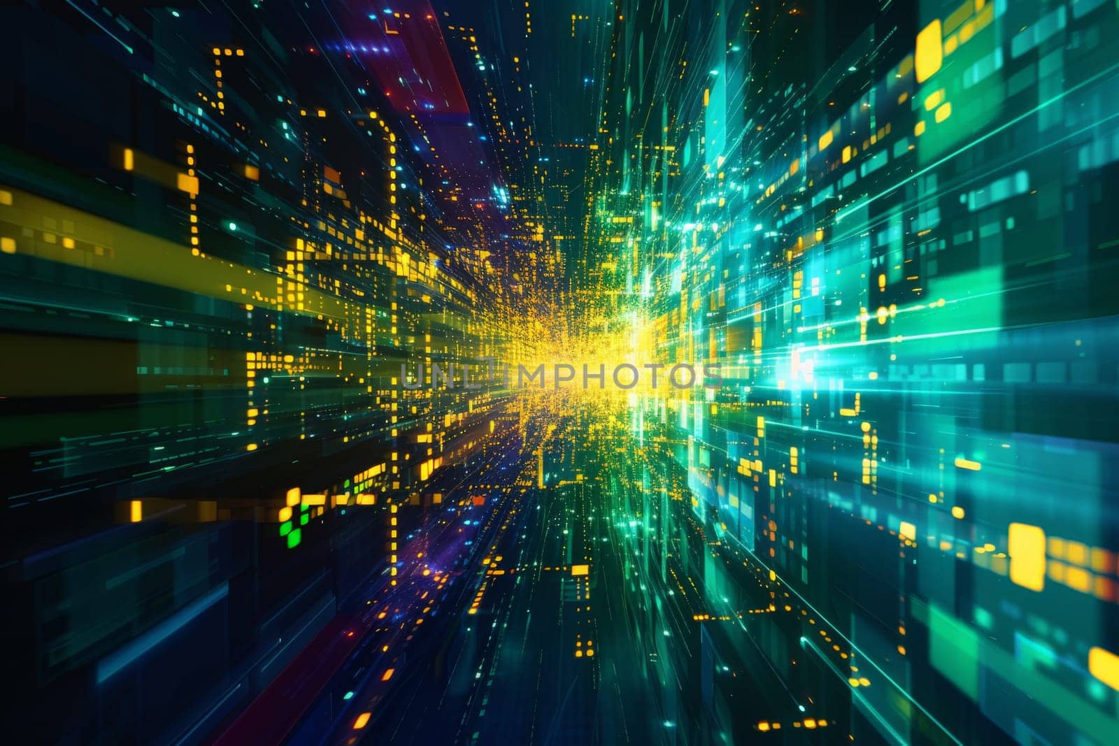 Big data on internet upload and download progress. futuristic digital technology background.