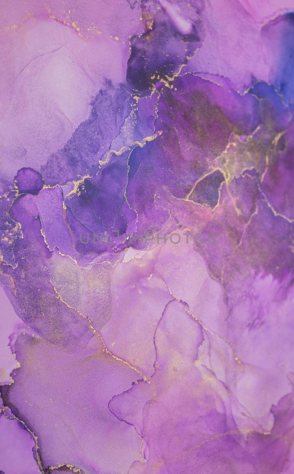 Abstract purple paint background. Alcohol ink. Style the swirls of marble or the ripples of agate. by MariDein