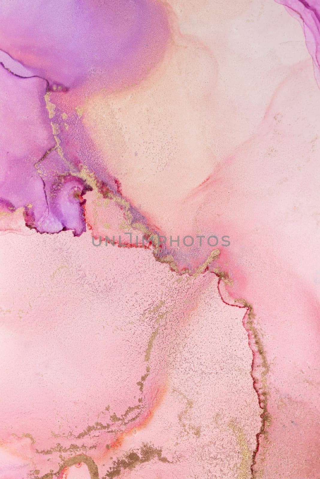 Abstract purple paint background. Acrylic texture with marble patternAlcohol ink. by MariDein