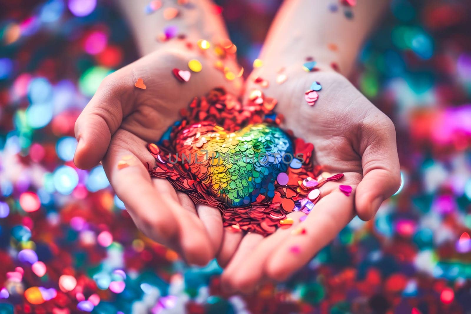 Person Holding Red Heart in Their Hands by vladimka