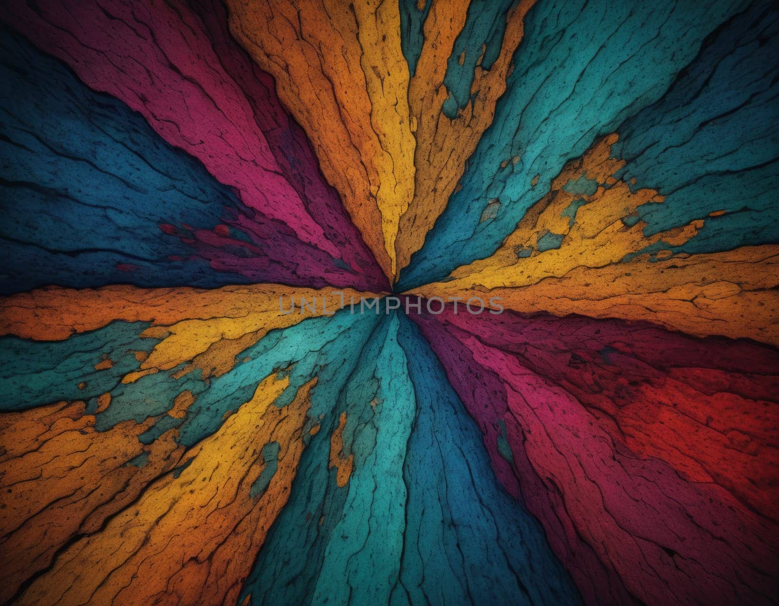 A mesmerizing swirl of vibrant colors that seems to depict a cosmic dance. The intertwining hues of blue and orange create a visually stunning abstract artwork full of energy and movement