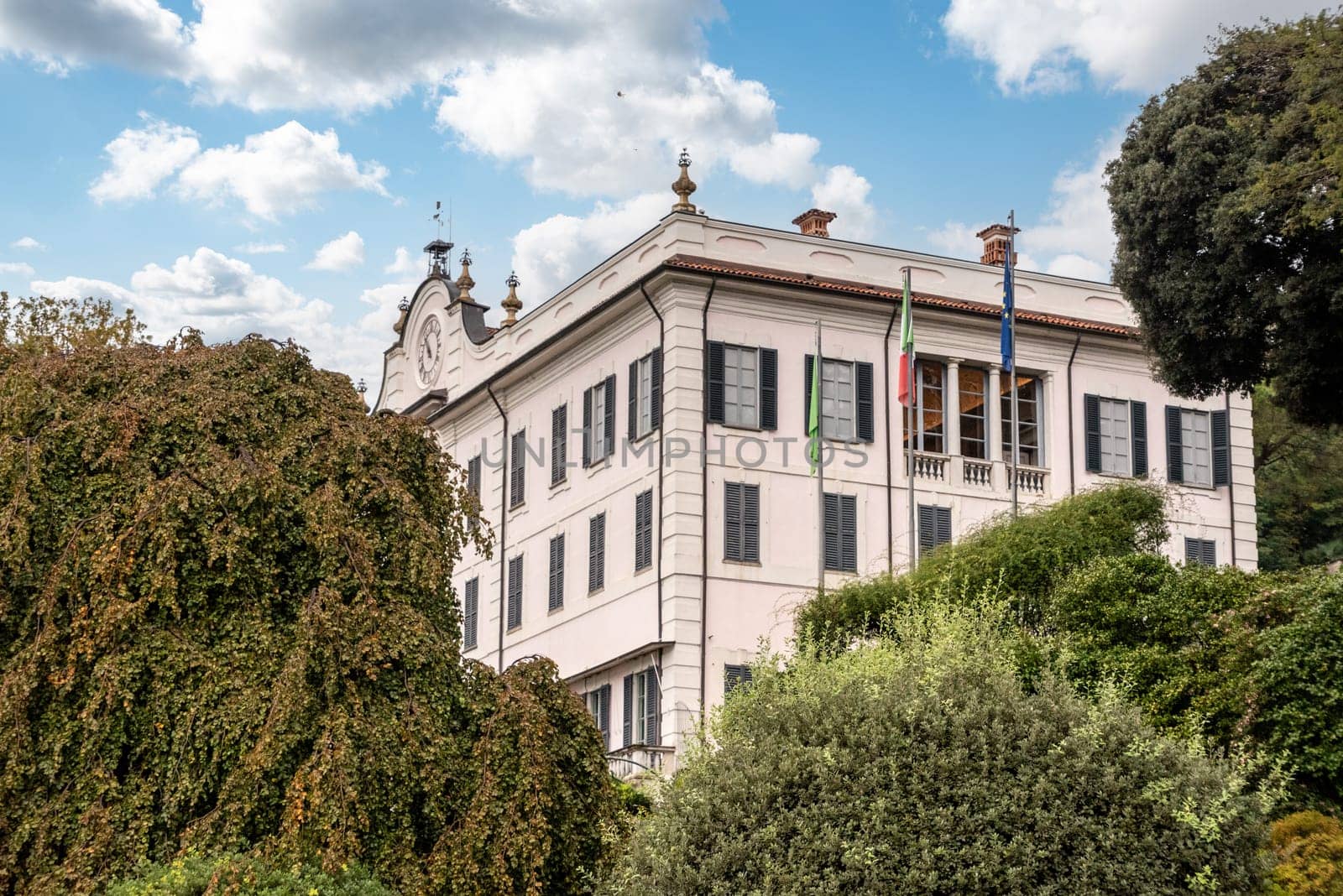 TREMEZZO, ITALY - OCTOBER 02,2023 - Iconic villa Carlotta at lake Como, Italy